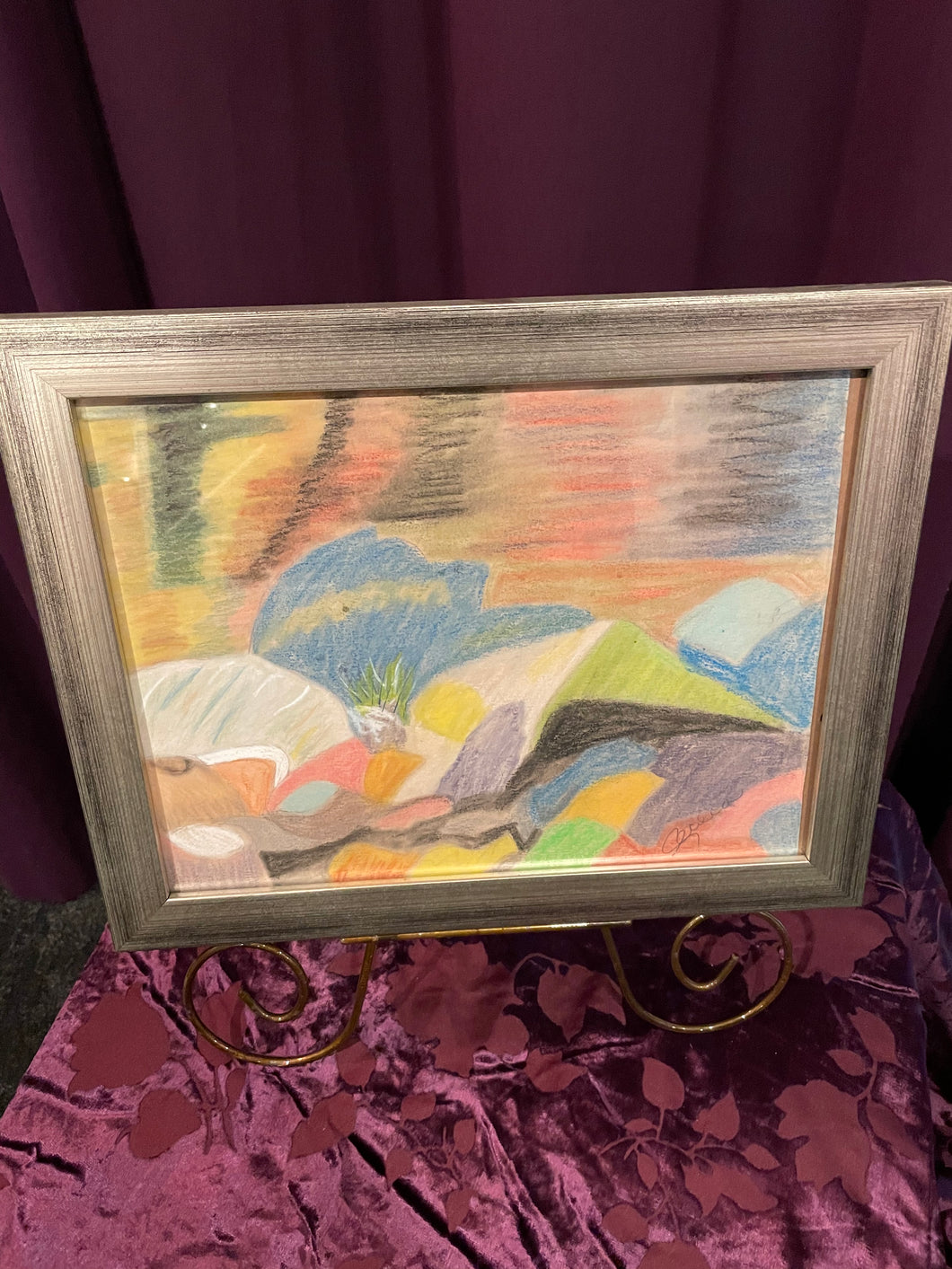 Abstract Media in Chalk/ Framed C101